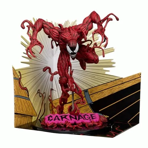McFarlane Toys Marvel Carnage Sammelobjekt 1:10 - Model Statuen, detailgetreues Sammlerstück im Maßstab 1:10 mit beeindruckender Umweltbasis und Kunstkarte, perfekt für Marvel-Fans und Sammler.
