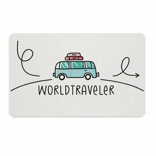 PPD Tray Worldtraveler Frühstücksbrettchen Brettchen Frühstück 14.3 x 23.3 cm
