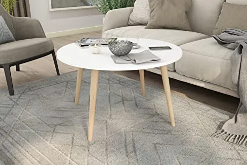 Couchtisch Lasse, weiß 80x46 cm - Eleganter Couchtisch mit weiß lackierter Tischplatte und klassischen Massivholzfüßen. Ideal für ein zeitloses Ambiente. Kategorie: Tische - Couchtische. Jetzt 10€ Willkommens-Gutschein sichern!