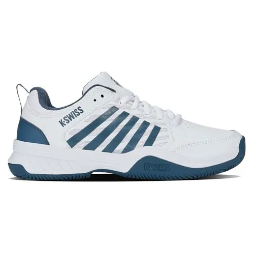 K-Swiss Herren Court Express 2 Tennis Shoe - Weiß/Stargazer, 45 EU - Tennisschuhe mit Hochdichte Aösta II Gummimischung für langanhaltende Traktion und K-EVA für maximale Dämpfung und Haltbarkeit.