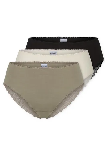 Schiesser Brasilslip Modern Multipacks (3er Pack) Spitzenbänder, Single-Jersey, Baumwollmischung