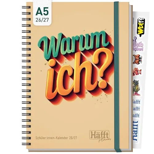 Häfft Planer Premium 2026 2027 A5 Hardcover Schülerkalender 