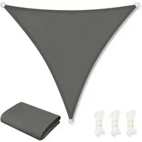 WOLTU Sonnensegel PES 200 g/m² Polyester 95% UV Schutz Dunkelgrau 2x2x2 m