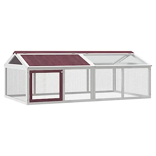 vidaXL Freilaufgehege für Kleintiere - Kleintierlaufställe aus massivem Kiefernholz mit Klappdach und Seitentür für einfache Reinigung. Ideal für Hasen, Kätzchen und Welpen, bietet viel Platz zum Spielen und Entspannen.