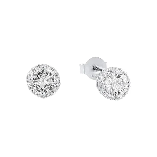 Amor Ohrstecker 925 Sterling Silber mit Zirkonia - Elegante Damen-Ohrstecker aus 925 Sterling Silber, verziert mit funkelnden Zirkonia. Ideal als Geschenk in einer stilvollen Schmuck Geschenk Box.
