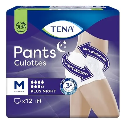 Tena Plus Night Inkontinenzeinlagen, Größe M, 12 Stück