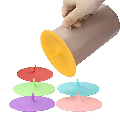 Silikon Glasabdeckung, Wassertropfen Design Silikondeckel, 6 Stücke Trinkglas Abdeckung, Anti Staub Deckel für Kaffee Bierkrug Wassergläser