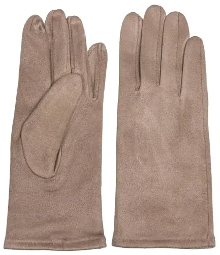 Caspar GLV013 klassisch elegante uni Damen Handschuhe, Farbe:taupe, Accessoires:One Size