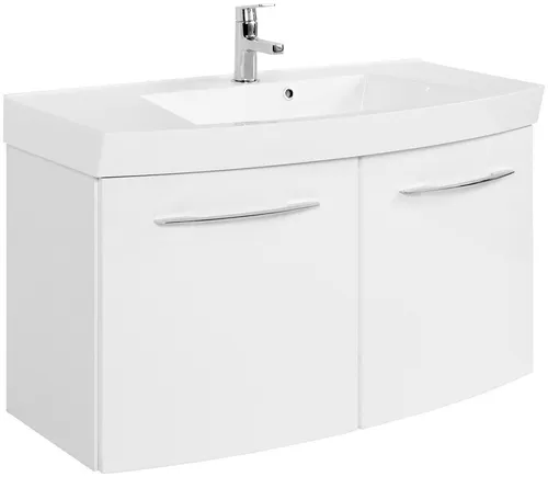 welltime Waschtisch Florida, Breite 100 cm, gebogen in weiß von welltime