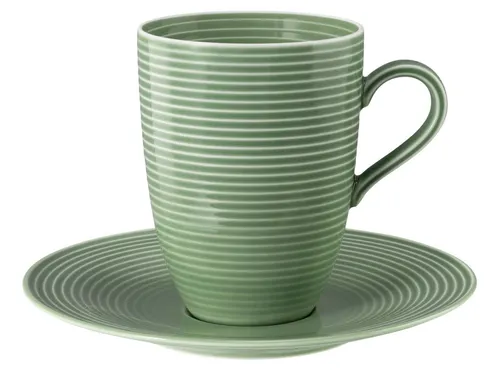 Seltmann Weiden Becher Seltmann Weiden Beat Salbeigrün Becher+Untere 2tlg., Porzellan