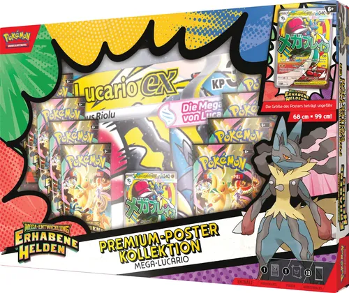 Pokémon-Sammelkartenspiel: Premium-Poster-Kollektion Mega-Entwicklung – Erhabene Helden