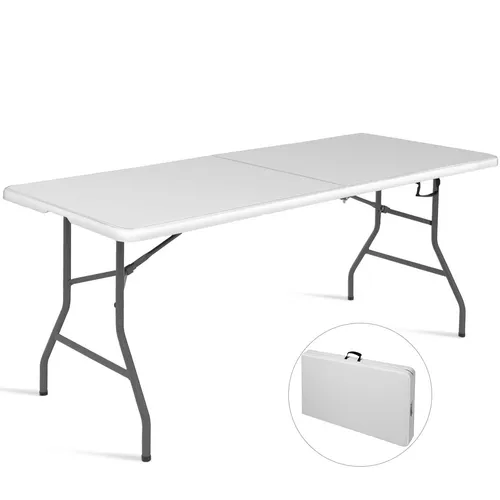 COSTWAY Klapptisch - Vielseitiger Campingtisch für Outdoor-Aktivitäten - Camping-Möbel: Robuster Klapptisch aus wetterfestem HDPE, leicht zu transportieren und ideal für Grillpartys, Picknicks und mehr.