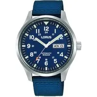 Lorus Herren-Uhr Automatik Edelstahl mit Textilband RL409BX9 - Armbanduhren für Herren mit robustem Edelstahlgehäuse, flexiblem Textilband für hohen Tragekomfort und wasserdicht bis 100 Meter – ideal für jeden Anlass.