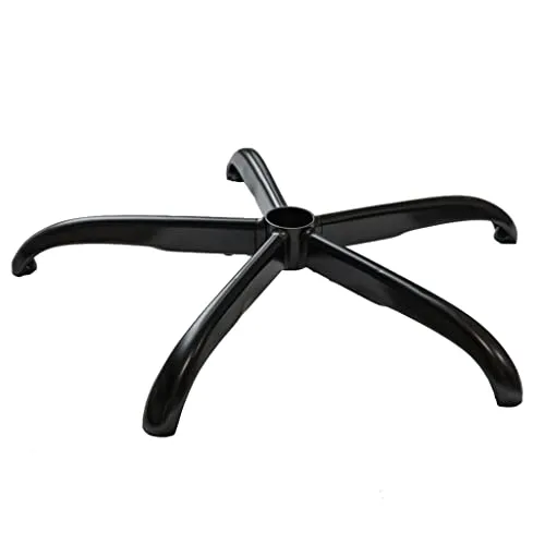 Loywe Fusskreuz Ersatz Drehkeuz Fuß für Bürostuhl, Metall Fußkreuz für Schreibtisch Drehstuhl, Fünf-Sterne-Fußbasis in Schwarz JL003