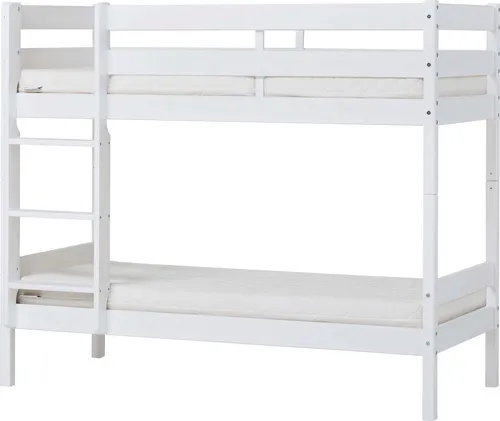 Etagenbett HOPPEKIDS ECO Comfort 90x200 oder 70x160 - Hochwertiges Etagenbett aus massivem Holz, TÜV-geprüft und mit Nordic Swan Ecolabel. Ideal für Kinderzimmer, bietet Platz für zwei Kinder und sorgt für sicheres Schlafen.