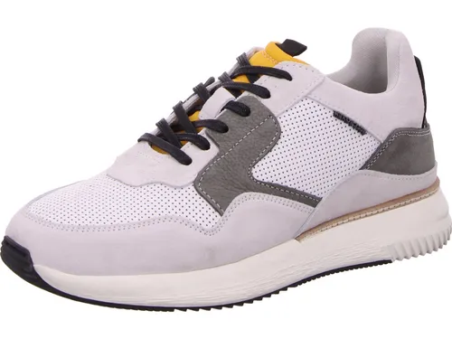 Bullboxer Schnürschuh aus echtem Leder in Weiß - Größe 43 EU - Sportlicher Schnürschuh aus pflegeleichtem Veloursleder, ideal für den täglichen Einsatz. Mit herausnehmbarer Innensohle für individuellen Komfort.