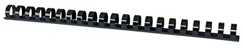 OFFICE PRODUCTS Plastikbinderücken 100 Stück DIN A4 19mm (165 Seiten) Binderücken Bindungskämme Plastikbindung | Kunststoff | Farbe: Schwarz