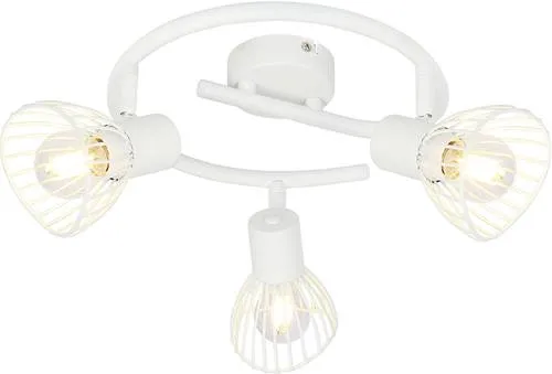 Brilliant Elhi 71933/05 Deckenstrahler LED E14 120W Weiß - Lampen - Flexibler 3-flammiger Deckenstrahler mit dimmbaren Funktionen, ideal für individuelles Lichtdesign in jedem Raum.