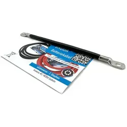 eXODA 25 mm2 M8 M8 Batteriekabel, Schwarz, (20 cm), 99% Kupfer schwarz