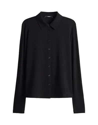 someday Langarmbluse schwarz 38 - Elegante Bluse in Größe 38 aus 95% Viskose, ideal für jeden Anlass, pflegeleicht und bequem, perfekt für modebewusste Frauen.
