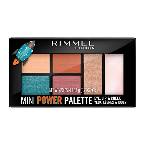 Rimmel Pioneer Mini-Lidschatten-Palette, 4-in-1-Format, ultra-pigmentiert, 004, 7 g, 6,8 g