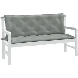 vidaXL Gartenbank-Auflagen 2 Stk. Melange Hellgrau 150x50x7 cm - Auflagen & Polster für Gartenbänke, mit rutschfestem Design und weicher Polsterung für optimalen Sitzkomfort. Ideal für Innen- und Außenbereich!