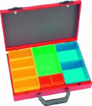 Müllner Sortimentskoffer 340 x 235 x 68 mm - Praktische Werkzeugaufbewahrung, stabil und kompakt für optimale Organisation Ihrer Werkzeuge und Kleinteile.