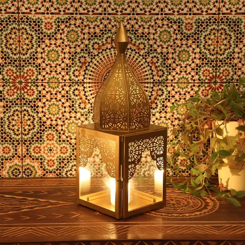 Orientalisches Windlicht Modena Gold M in gold von Casa Moro