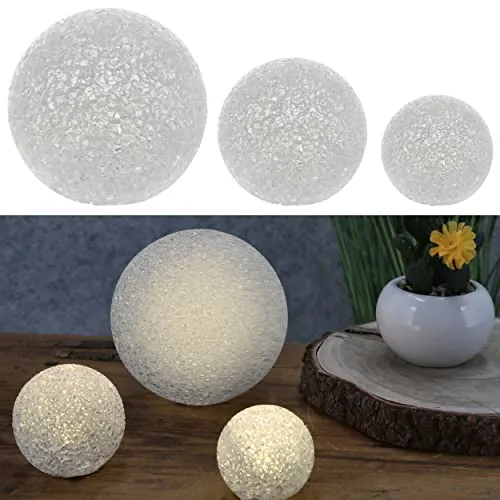 Cepewa LED Dekokugel 3er Set – Stimmungslicht in Crinkledesign