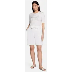 Betty Barclay Damen Shorts mit Bundfalten in Weiß Größe 36