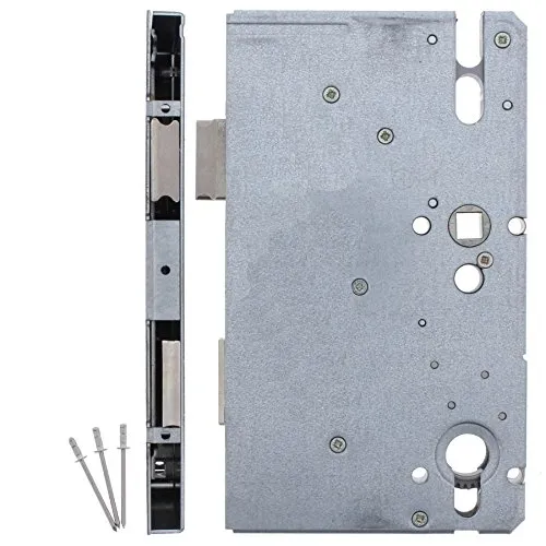 KFV Reparaturschloss Hauptschloss + ToniTec Montageanleitung, Renovierungsschloss für Mehrfachverriegelung Schlosskasten 10mm Nuss, Dornmaß: 100 mm, Entfernung: 92 mm