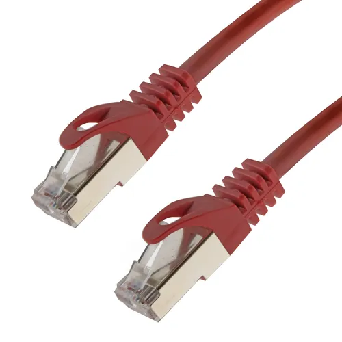 Netzwerkkabel S/FTP PIMF Cat. 7 2,00 Meter rot Patchkabel Gigabit Ethernet
