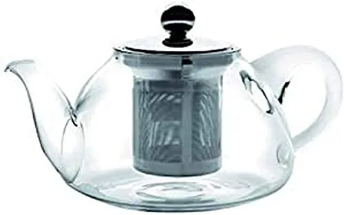 IBILI Teekocher aus Glas mit Filter Stove 0,8 Liter - Dobin-Teekanne aus Borosilikatglas, BPA-frei und mit Edelstahlfilter für perfekte Teezubereitung. Elegantes Design, einfach in der Anwendung und Reinigung.