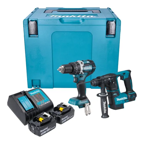 Makita DLX 2278 STJ Akku Kombo Kit – Schlagbohrschrauber & Bohrhammer