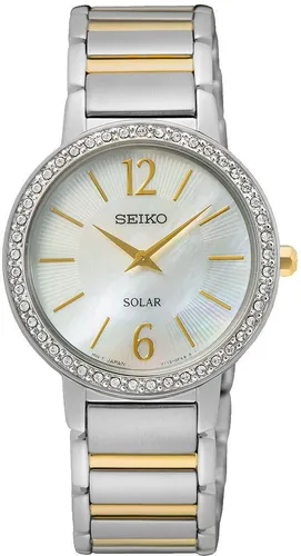 Seiko Damen Analog Quarz Uhr SUP469P1 - Edelstahl Armbanduhr mit kratzfestem Hardlexglas, wasserdicht bis 30 Meter und ideal für stilbewusste Damen.