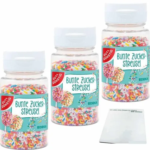 G&G Zuckerstreusel bunt 3er Pack 3x75g Flasche usy Block