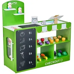 VEVOR Kaufmannsladen-Spielset, 35-teiliges Holzspiel für Kinder