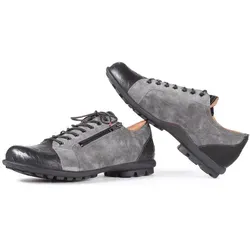 Think Schnürschuhe grau Kong asphalt/kombi 1102-2000 - Gr. 45 - Hochwertige Pantoletten von Think mit seitlichem Zipper für schnellen Einstieg und viel Raum für den Fuß. Ideal für Komfort und Stil im Alltag.