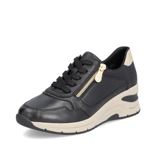 Rieker Damen Low-Top Sneaker N9301 - Wanderschuhe mit lose Einlage und Keilabsatz, für hohen Tragekomfort und eine optimale Passform, ideal für Freizeit und Alltag.