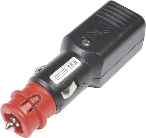 ProCar Universalstecker NG 15A mit Zugentlastung - Hochwertiger Universalstecker für 12-24 Volt, ideal für Zigarettenanzünder und Normsteckdosen. Mit auswechselbarer Sicherung und sicherem Halt durch Bajonettverrastung, perfekt für den Einsatz im Fahrzeug.
