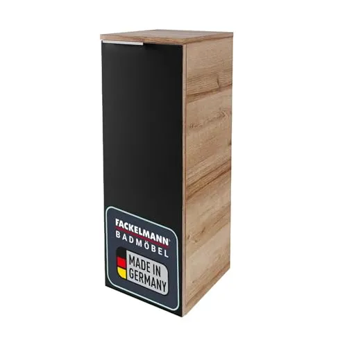 B.Brillant Midischrank hängend - Badezimmerschrank mit viel Stauraum und Soft-Close-Funktion, elegantes Design in Anthrazit & Eiche für moderne und klassische Bäder (30 x 83 x 32 cm).