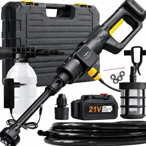 Renovey Akku-Hochdruckreiniger 35 Bar – Kabelloser Hochdruckreiniger mit 12000mAh Akku