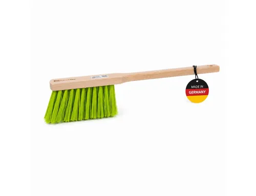 BawiTec Straßenbesen Langstiel Handfeger neon-grüne Borsten Handbesen Gartenbesen, Garten, Haushalt, Handwerk, Werkstatt, Kunststoffborsten