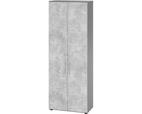 Schrank Teda-Z H2156xB800xT420mm graphit/Beton 6 OH 2 Türen zerlegt