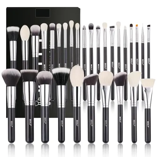 BEILI Pinselset Makeup, Schminkpinsel Set, 30 Stück makeup pinsel set professionell mit Detail Lidschattenpinsel, Foundationpinsel, Rougepinsel, Contouringpinsel, Concealerpinsel, Highlighterpinsel