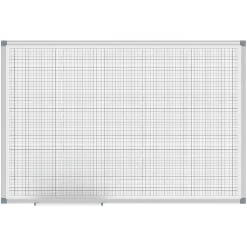 MAUL Whiteboard MAULstandard 90 x 60 cm - Weiß mit 1,0 x 1,0 cm Raster, magnethaftend und ideal für Präsentationen und Meetings
