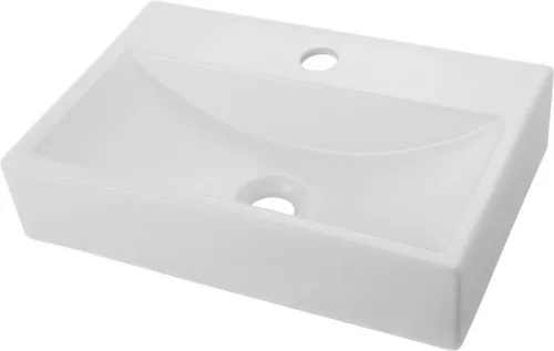 Primaster Solea Waschbecken - Handwaschbecken für Bad und Gäste-WC - Elegantes Hängewaschbecken aus hochwertiger Keramik, ideal für moderne Badezimmer mit begrenztem Platz.