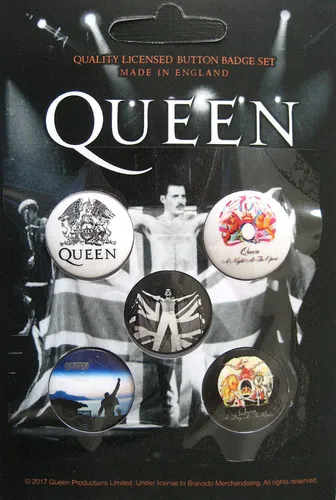 QUEEN BUTTONSET BADGES SET ANSTECKERSET # 3 A NIGHT AT THE OPERA PINS
