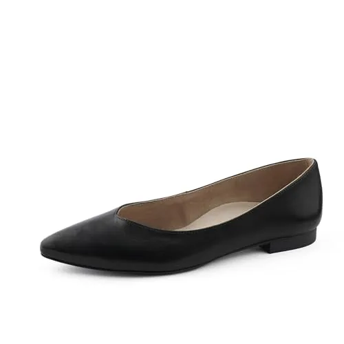 Paul Green Damen Ballerinas - Klassisch Elegante Slip-Ons - Hausschuhe aus hochwertigem Leder mit flacher Sohle, ideal für stilvolle Auftritte und höchsten Tragekomfort.