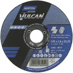 Norton VULCAN-Metall-Inox Trennscheibe, gerade 125x2.5x22.2